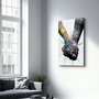 Wallity OGLS-8079 Pintura Decorativa de Vidrio Templado Multicolor 46 x 72 cm